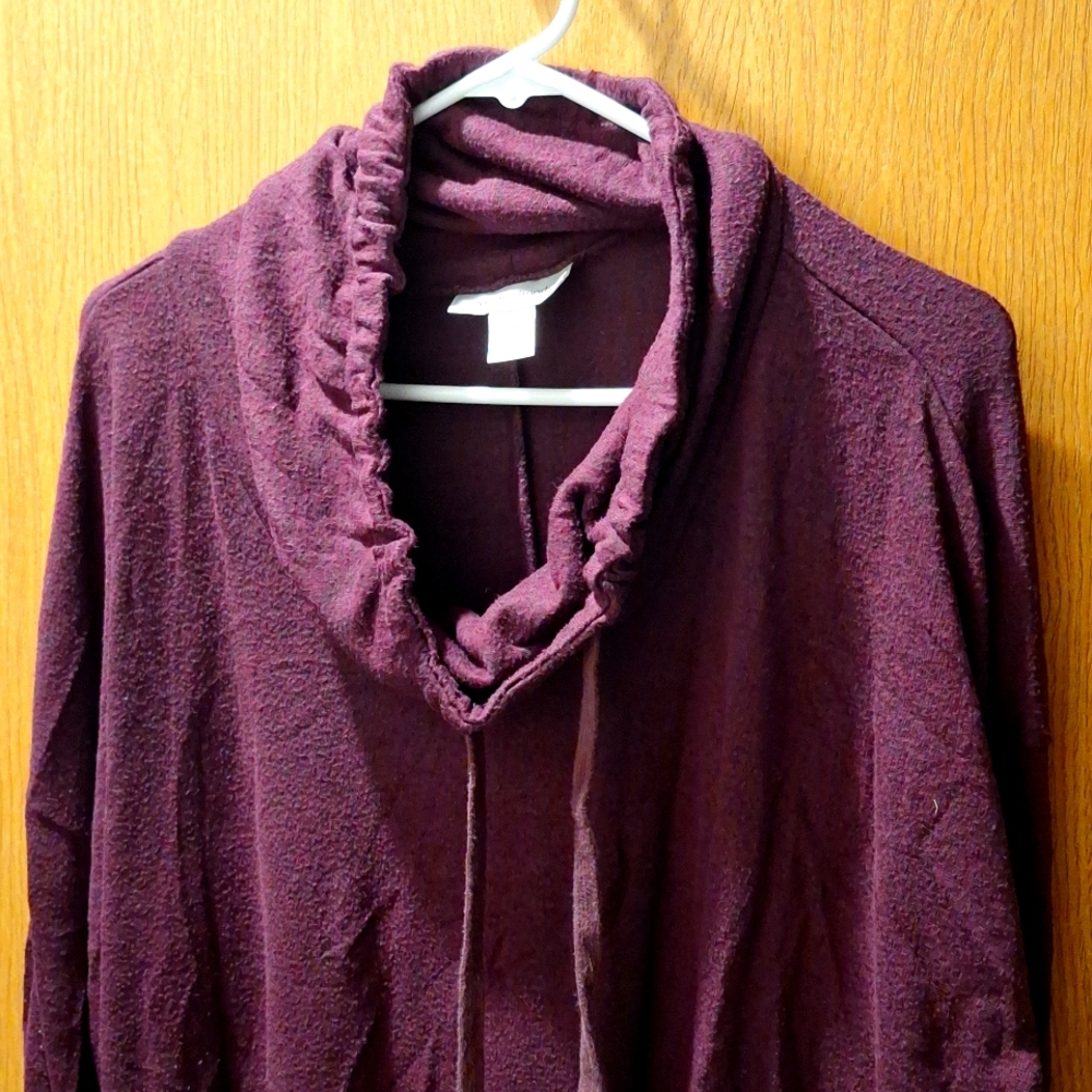 Motherhood Maternity Burgundy Cowl Neck Tunic Sweater 2X